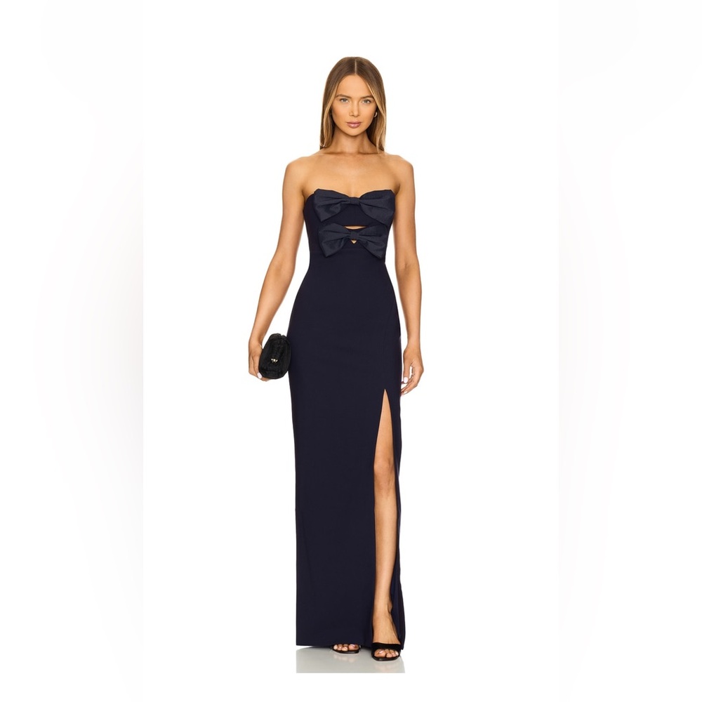 Likely Bea Gown Navy Blue Strapless Dress Formal Gown size 4